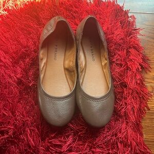 Lucky Brand Women's Dark Brown Leather Ballet Flats